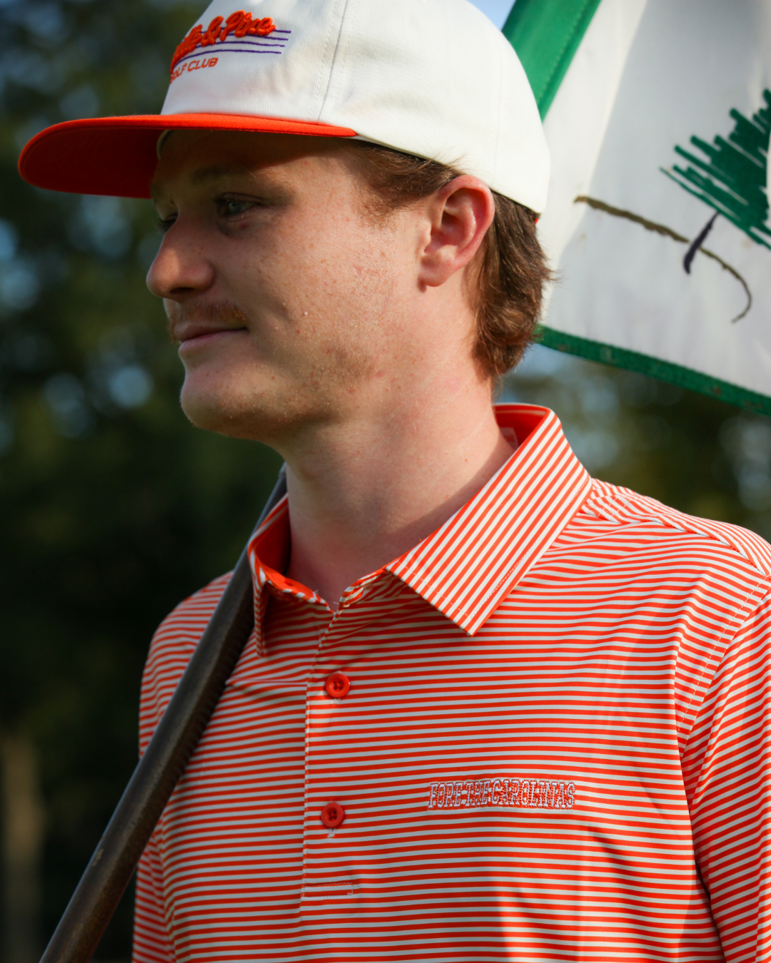 Fore the Carolinas Striped Polo