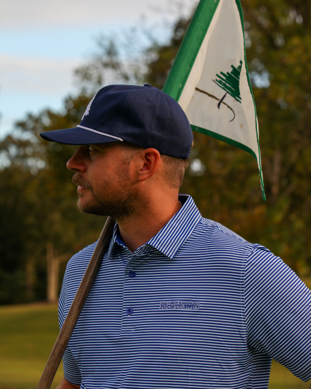 Fore the Carolinas Striped Polo